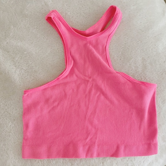 Urban Outfitters Pink Ribbed Racer Tank - Picture 2 of 6